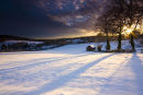 Sunset, Snow & Shadows.